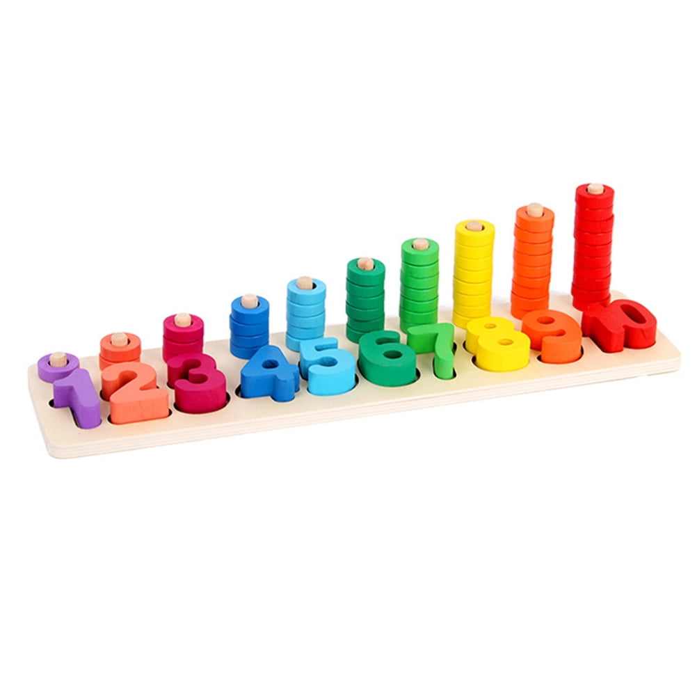 Montessori Math Toys Digital Shape Pairing Learning Preschool Counting