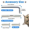 thumbnail image 4 of YOYTOO 15.7" Cat Scratching Post Replacement Cat Scratcher Refill Poles for Indoor Cats with M8 Screws, White, 4Pcs, 4 of 8