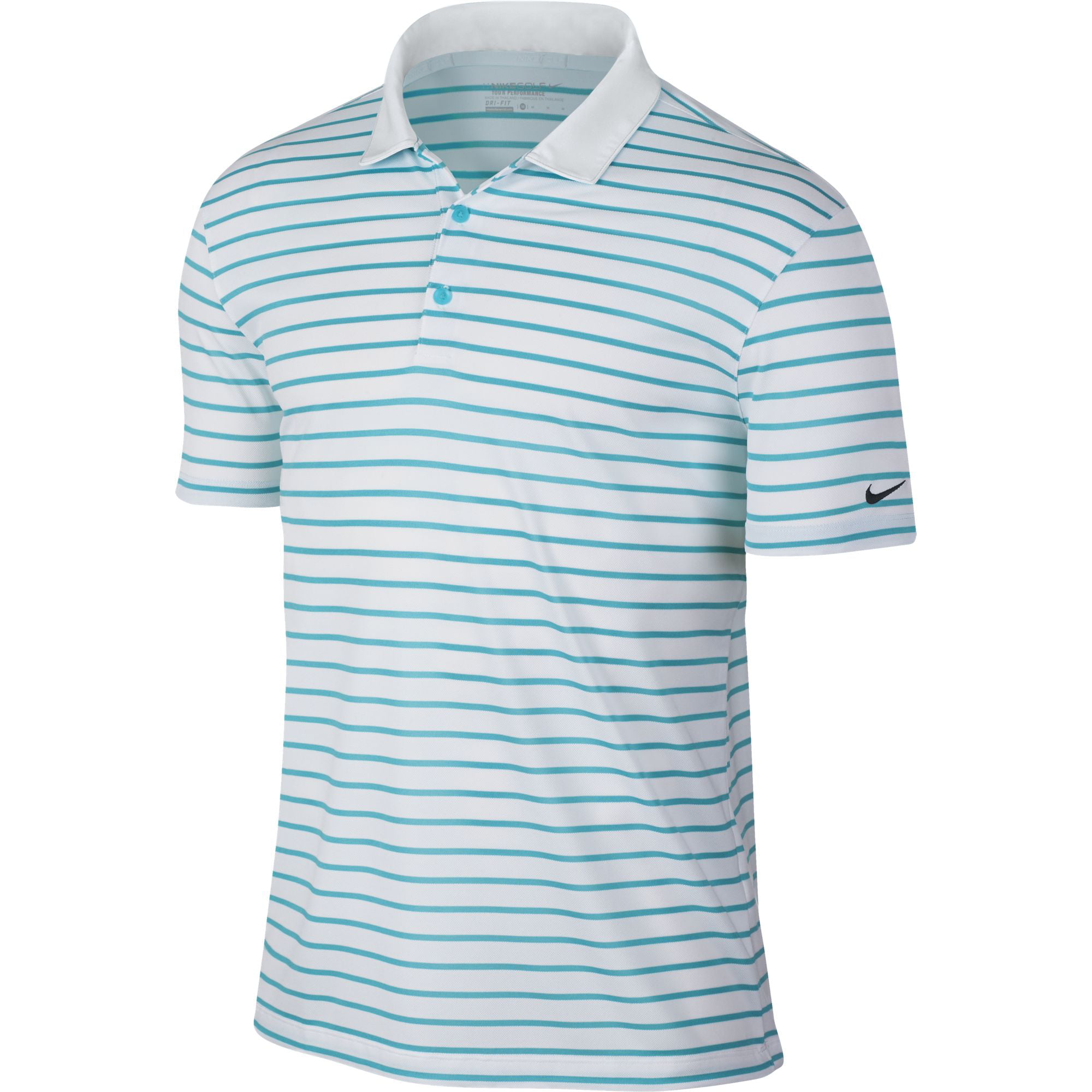 NEW Nike Icon Stripe Polo Omega Blue/White/Black XXL Golf Shirt ...