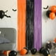 thumbnail image 5 of Cortina de Lluvia para Decoración de Fiesta de Halloween | 2 M X 1 M con Fondo Brillante Naranja, Morado y Negro | Autoadhesiva y Reutilizable para Cumpleaños y Eventos Temáticos, 5 of 7