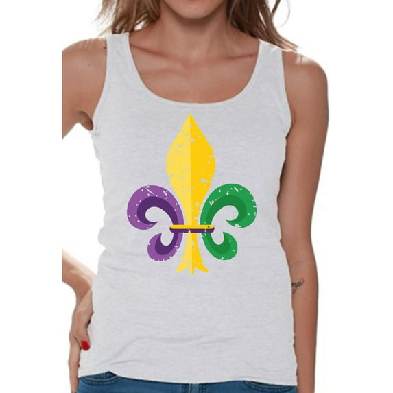 Mardi Gras Carnival Shirt for Women New Orleans Celebration Tanks for Her Festive Novelty Tank Top