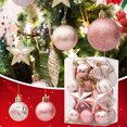 thumbnail image 1 of Bolas de adornos navideños con lazo para colgar para fiestas (calabaza de 20 piezas de oro rosa), 1 of 6