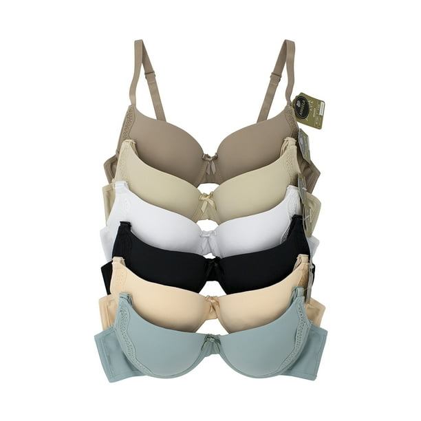 Paquete de Brasier Adda Lingerie Modelo Angela, Estilo con varilla, Colores surtidos