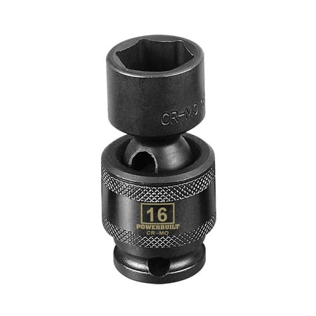 

Powerbuilt 3/8 Drive 6 Pt. Metric Universal Impact Socket 16mm - 647227