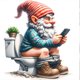 thumbnail image 1 of 5D DIY Taladro Parcial Con Forma Especial Gnomos en Inodoros 30x30cm, 1 of 9