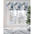 thumbnail image 5 of Curtain Valance for Windows,Coastal Beach White Pelican Kitchen Valances Rod Pocket Short Curtains,Ocean Wave Seaside Bird Window Treatment Panel for Bedroom Bathroom 60x18in, 5 of 9