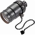 thumbnail image 1 of Black E26/E27 Lamp Sockets with 1/8 IP Thread and Pull Chain Switch, Pack of 2, 1 of 5