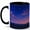 Black, variant on Starry Village Night 11oz Ceramic Mug, Moonlit Countryside Art