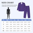 thumbnail image 4 of Daiia purple argyle for Men's Long-Sleeved Pajama Set – Soft & Comfortable Sleepwear Button-Up Pajamas Cozy Lounge Wear-Medium, 4 of 7