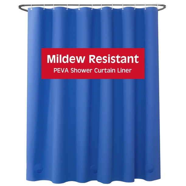 Adiqo 72"W x 72"H PEVA Shower Curtain Liner with Grommets