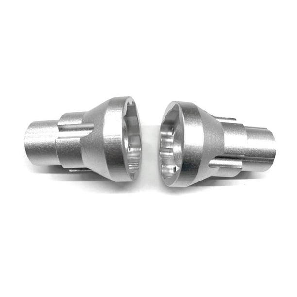 Bewildely RCGOFFLOW 2 piezas de aleación de aluminio resistente al desgaste soporte de buje trasero para 1/8 bujes traseros LOSI LMT RC pieza de Kits de construcción modelo Plata