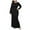 Black, variant on cfhntfmh Cocktail Dresses for Women Plus Size 3/4 Sleeve Lace Crewneck Midi Dress Elegant Fashion Cutout Evening Gown Dress