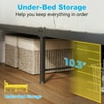 thumbnail image 5 of Casacomoda Twin Bed Frames, Storage Headboard with Charging Station, RGB Light Strips, Solid and Stable, Noise Free, No Box Spring Needed, Easy Assembly, Rustic Brown, 5 of 7