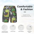thumbnail image 5 of Lsque Mens Swim Trunks Cartoon Dinosaurs Pattern - Bathing Suit Compression Liner - Beach Swim Shorts Swimwear - (S-3XL) - Stretch Quick Dry -Small, 5 of 9
