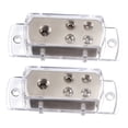 thumbnail image 5 of LEORX 2Set Silver Transparent Amplifier Distribution Block for Cars RVs, 5 of 8