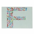 thumbnail image 1 of Letter F Cutting Board, Letter F Alphabet with Vibrant Music Notes Harmony Song Design ABC Graphic Print, Decorative Tempered Glass Cutting and Serving Board, Small Size, Multicolor, by Ambesonne, 1 of 1