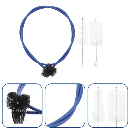 Mobestech Trumpet Flexible Cleaning Brush Set Plastic and Nylon 3 Pieces for Trumpet Maintenance and Care