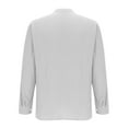thumbnail image 3 of Brglopf Long Sleeve Shirts for Men Half Button Casual Lightweight Solid Color Shirts Plus Size Stand Collar Shirt with Pocket, 3 of 5
