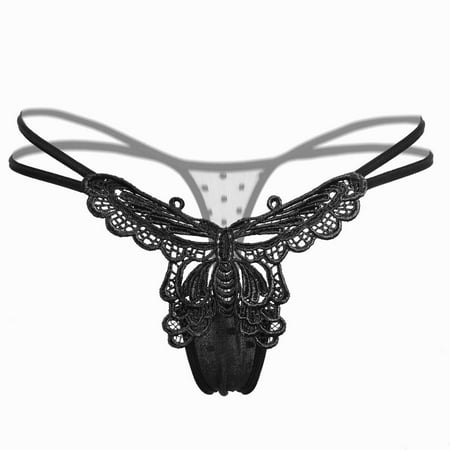 

KBKYBUYZ Women s Fashion Comfy Embroidery Flower Transparent Gauze Low Waist G-string Pants Panties Thong On Sale
