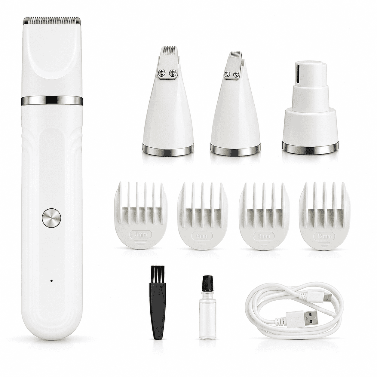 4 in 1 Pet Grooming Kit Cordless Dog Clippers with Paw Trimmer & Nail Grinder