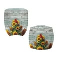 thumbnail image 4 of SCRAWLGOD Removable Office Chair Slipcover Stretch Protective Swivel Chair Cover Soft Stain Resistant Computer Desk Chair Seat Covers, Set of 2, Cardinal Sunflowers Wood Grain, 4 of 7