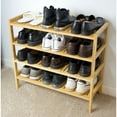 thumbnail image 6 of Eccostyle 2 Tier Slatted Stackable Solid Bamboo Shoe Rack - Natural, 6 of 7
