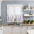 thumbnail image 6 of Half Window Curtains 24 Inches Long, Lavender Spring Window Treatment Curtain Drapes, Farmhouse Pastoral Pastel Flowers Short Curtains Tiers for Kitchen Over Sink, 27.5"x24", 2 Panels, 6 of 7