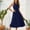 Blue, variant on Zorckvet Womens Dresses Sleeveless Crewneck Sundresses Pleated A Line Casual Flowy Dress for Women Fashion