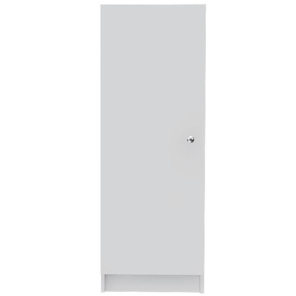 TUHOME Furniture Belleria 47" High Wood Pantry Cabinet in White