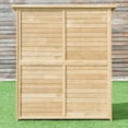 thumbnail image 5 of Vebreda 64 Inch Wooden Storage Shed Outdoor Fir Wood Cabinet, 5 of 6