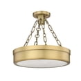 thumbnail image 2 of 1944SF15-RB-LED-Z-Lite-Anders - 30W 1 LED Semi-Flush Mount In Mid-Century Modern Style-13.75 Inches Tall and 15 Inches Wide-Rubbed Brass  Finish, 2 of 2