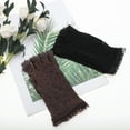 thumbnail image 6 of Unique Bargains 1 Pair Breathable Fingerless Leopard Print Manicure Gloves Women Black, 6 of 6