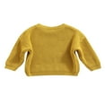 thumbnail image 3 of Toddler Infant Baby Girl Boy Knit Sweater Solid Color Oversized Crewneck Warm Pullover Sweatshrit Fall Winter Tops, 3 of 7