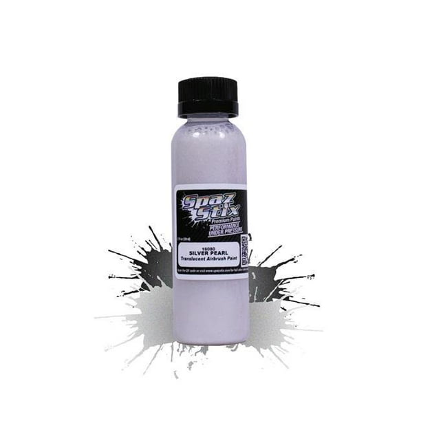 Spaz Stix SZX16080 2 oz Pearl Airbrush Paint Silver