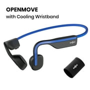 Shokz OpenMove Bone Conduction Wireless Bluetooth Headphones for Sports with Cooling Wristband (Blue)