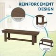 thumbnail image 3 of JUSTLET HDPE Outdoor 2-Person Dining Bench, Durable and Weather-Resistant for Patio, Garden and Balcony Use, Brown, 3 of 8