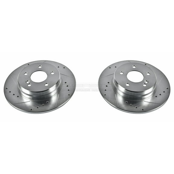 Power Stop EBR491XPR Evolution Drilled & Slotted Rotors -Rear Fits select: 2001-2007 MERCEDES-BENZ C, 1996-2002 MERCEDES-BENZ E