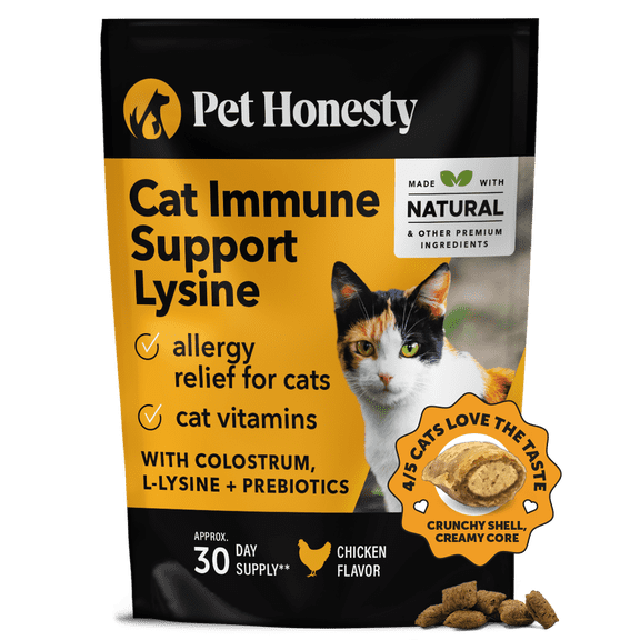 Pet Honesty Cat Immune Support Lysine, Dual Texture, Chicken Flavored, 3.7 oz