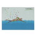 thumbnail image 1 of Olympics Cutting Board, Pattern of Swimmer in Pool with Different Sized Circles Colorful Modern Art, Decorative Tempered Glass Cutting and Serving Board, Small Size, Red Green Blue, by Ambesonne, 1 of 1