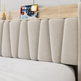 thumbnail image 4 of AKDSteel Cadre de Lit Plateforme avec Tête de Lit de Rangement et Tiroirs – Lit Rembourré, Station de Recharge Intégrée, Conception Silencieuse, outil-Free Assembly, Aucun Sommier Requis, 4 of 8