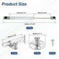 thumbnail image 2 of Uxcell 2Pcs Lid Support Hinge, 150N Gas Struts Lid Stay Hinges with Fixing Plate, 2 of 6