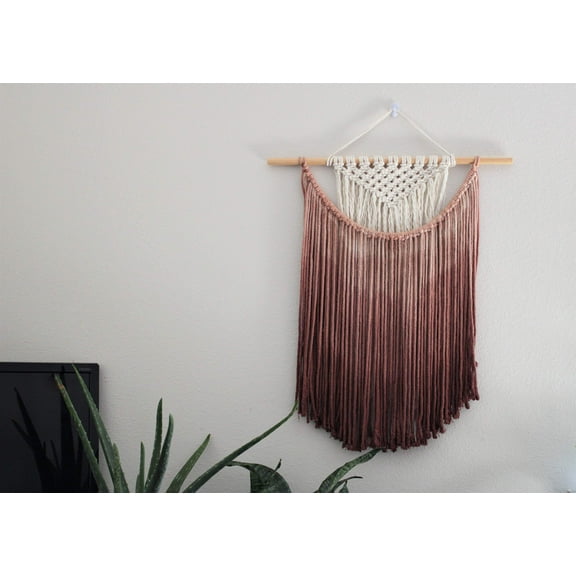 Handmade Macrame wall hanging in Ombre Chocolate Brown