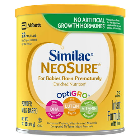 Similac NeoSure Infant Formula with Iron, For Babies Born Prematurely, Powder, 13.1
