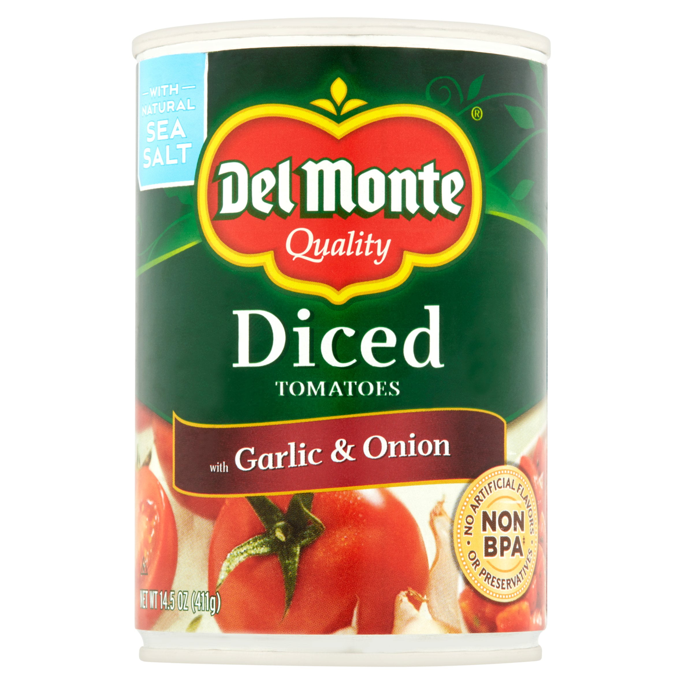 Del Monte Diced Tomatoes Garlic Onion, 14.5 oz Can