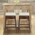 thumbnail image 5 of Bali 25.5" Bohemian Basics Rattan Backless Counter Stool, White Cushion with Dark Brown Woven Frame, 5 of 7