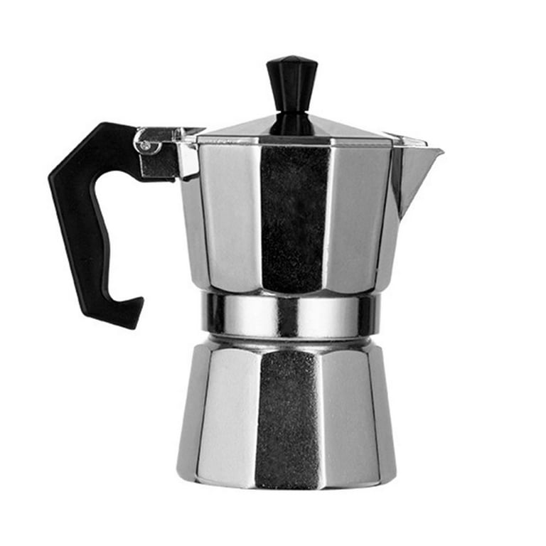 Moka Pot Italian Coffee Machine Espresso Aluminum Geyser Coffee Maker B8i5, Size: 13