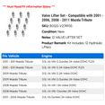 thumbnail image 2 of Valve Lifter Set - Compatible with 2001 - 2006, 2008 - 2011 Mazda Tribute 2002 2003 2004 2005 2009 2010, 2 of 2