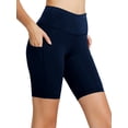 thumbnail image 2 of TRYSIL Women's Biker Shorts Inseam 8" High Waist Yoga pants Workout Gym Running Volleyball Spandex Shorts with Pockets, 2 of 7