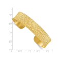 thumbnail image 4 of Yellow Plated Sterling Silver Textured Cuff Bangle Bracelet, 4 of 4