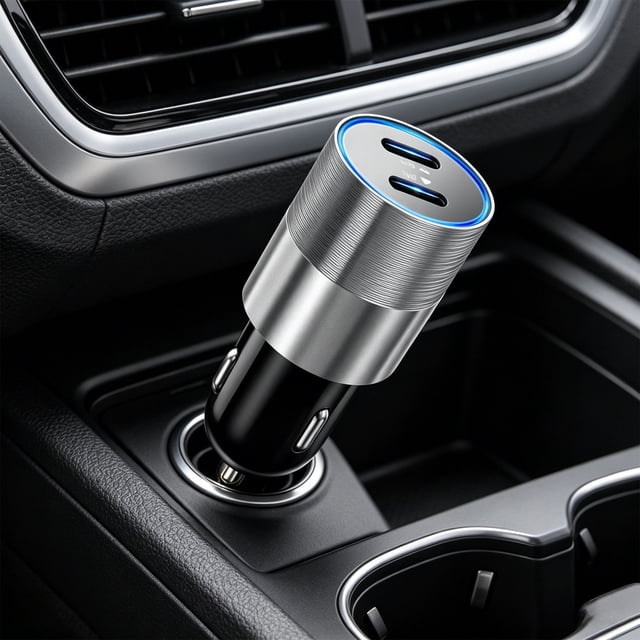 shyuyusa 40W Dual C Port Quick Car Charger Auto Power Connector For Electronic Gadget And Mobile Device Charging